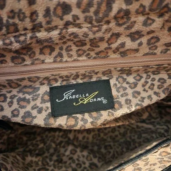 New Isabella Adams Black Leather Purse Handbag - Picture 8 of 13